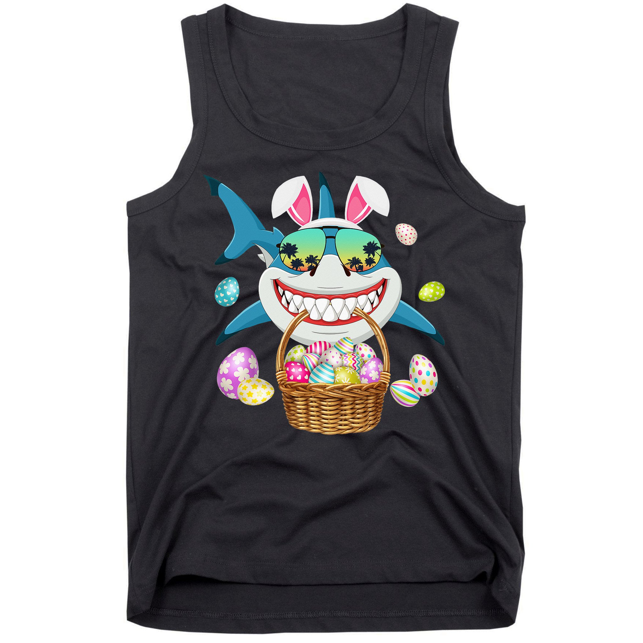 Cute Bunny Shark Easter funny easter day Tank Top