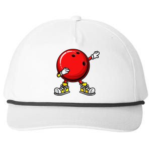 Cool Bowling Spare Strike Bowler Coach Dabbing Snapback Five-Panel Rope Hat