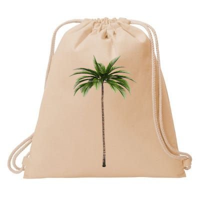 Cool Beach Summer Vacation Tropical Palm Tree Drawstring Bag