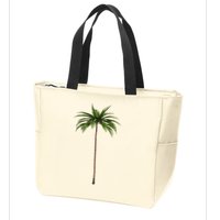 Cool Beach Summer Vacation Tropical Palm Tree Zip Tote Bag