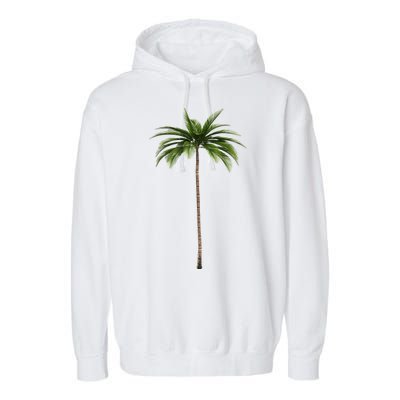 Cool Beach Summer Vacation Tropical Palm Tree Garment-Dyed Fleece Hoodie