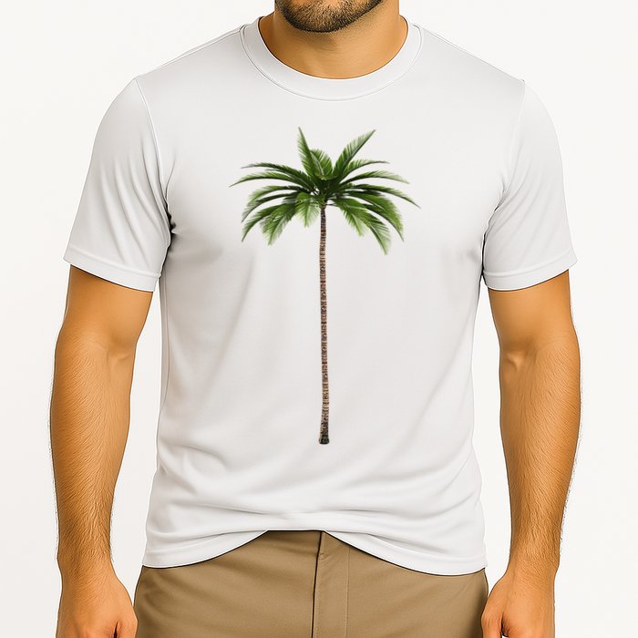 Cool Beach Summer Vacation Tropical Palm Tree Performance Shirt
