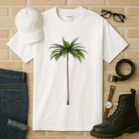 Cool Beach Summer Vacation Tropical Palm Tree Tall T-Shirt