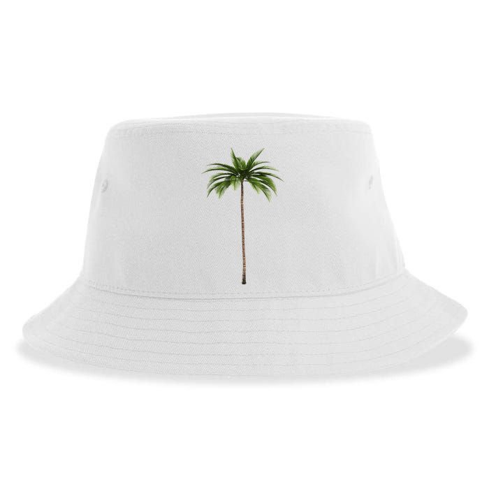 Cool Beach Summer Vacation Tropical Palm Tree Sustainable Bucket Hat