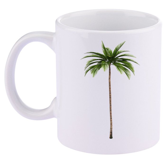 Cool Beach Summer Vacation Tropical Palm Tree 11oz C Handle Ceramic Mug