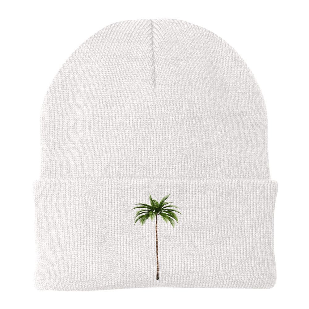 Cool Beach Summer Vacation Tropical Palm Tree Beanie