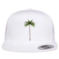 Cool Beach Summer Vacation Tropical Palm Tree Flat Bill Trucker Hat