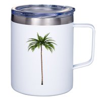 Cool Beach Summer Vacation Tropical Palm Tree 12oz Stainless Steel Coffee Mug