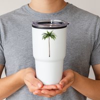 Cool Beach Summer Vacation Tropical Palm Tree Tumbler