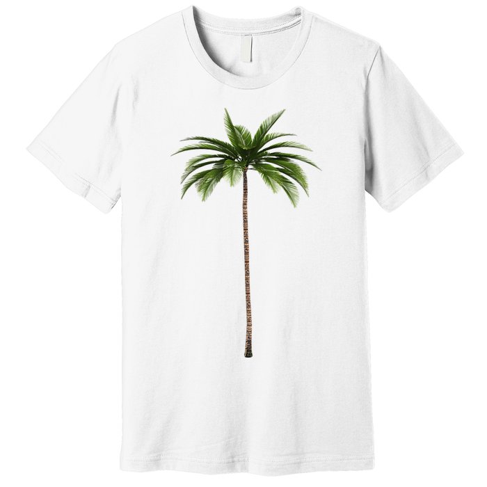 Cool Beach Summer Vacation Tropical Palm Tree Premium T-Shirt
