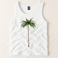 Cool Beach Summer Vacation Tropical Palm Tree Tank Top
