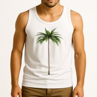 Cool Beach Summer Vacation Tropical Palm Tree Tank Top