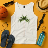 Cool Beach Summer Vacation Tropical Palm Tree Tank Top