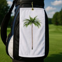 Cool Beach Summer Vacation Tropical Palm Tree Golf Towel