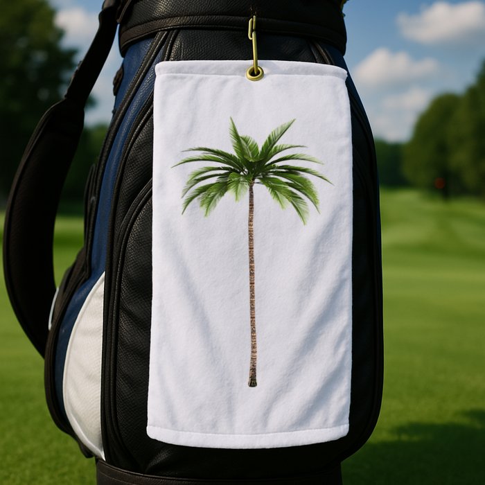Cool Beach Summer Vacation Tropical Palm Tree Golf Towel
