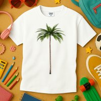 Cool Beach Summer Vacation Tropical Palm Tree Kids T-Shirt