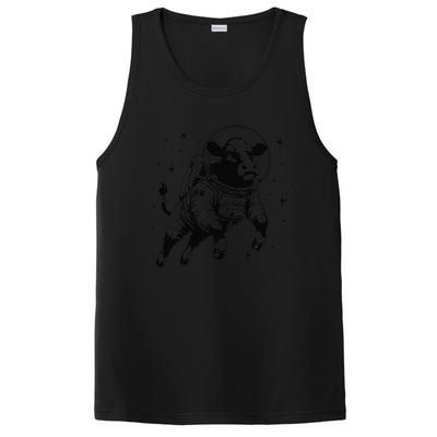 Cow Breeder Space Astronaut Red Angus Cattle PosiCharge Competitor Tank