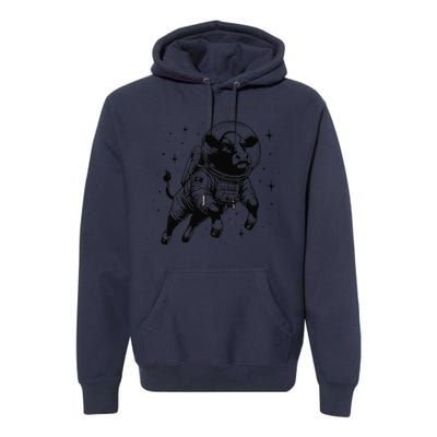 Cow Breeder Space Astronaut Red Angus Cattle Premium Hoodie