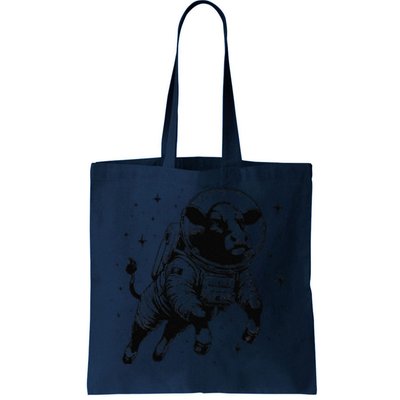 Cow Breeder Space Astronaut Red Angus Cattle Tote Bag