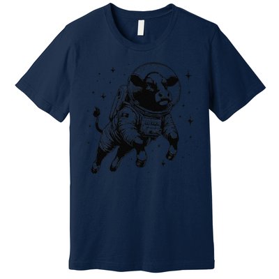 Cow Breeder Space Astronaut Red Angus Cattle Premium T-Shirt