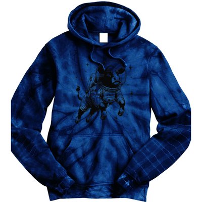 Cow Breeder Space Astronaut Red Angus Cattle Tie Dye Hoodie