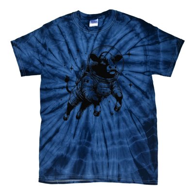 Cow Breeder Space Astronaut Red Angus Cattle Tie-Dye T-Shirt