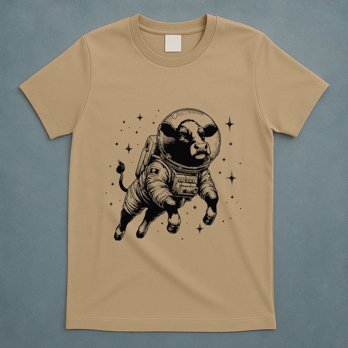 Cow Breeder Space Astronaut Red Angus Cattle T-Shirt