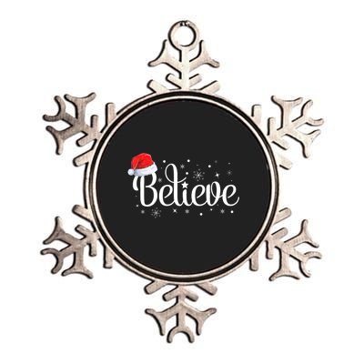 Christmas Believe Santa Claus Believe Christmas Metallic Star Ornament