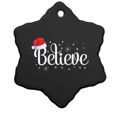 Christmas Believe Santa Claus Believe Christmas Ceramic Star Ornament