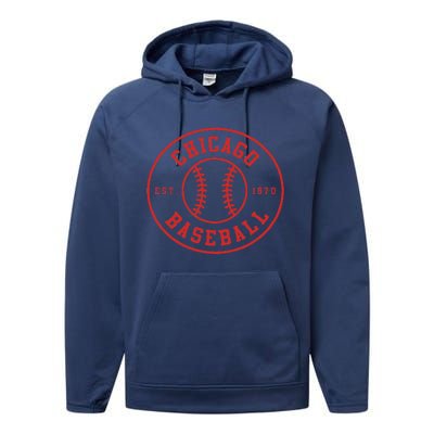 Chicago Baseball Seventh Inning Stretch Fan Gear Performance Fleece Hoodie