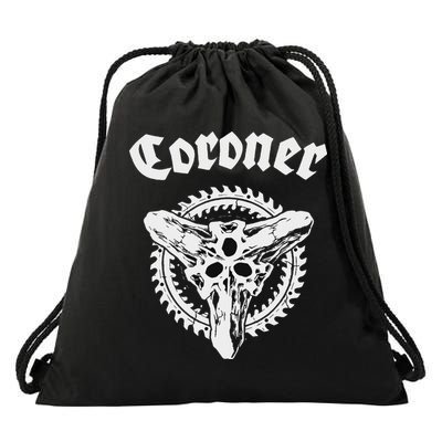 Coroner Band  Small Black Drawstring Bag