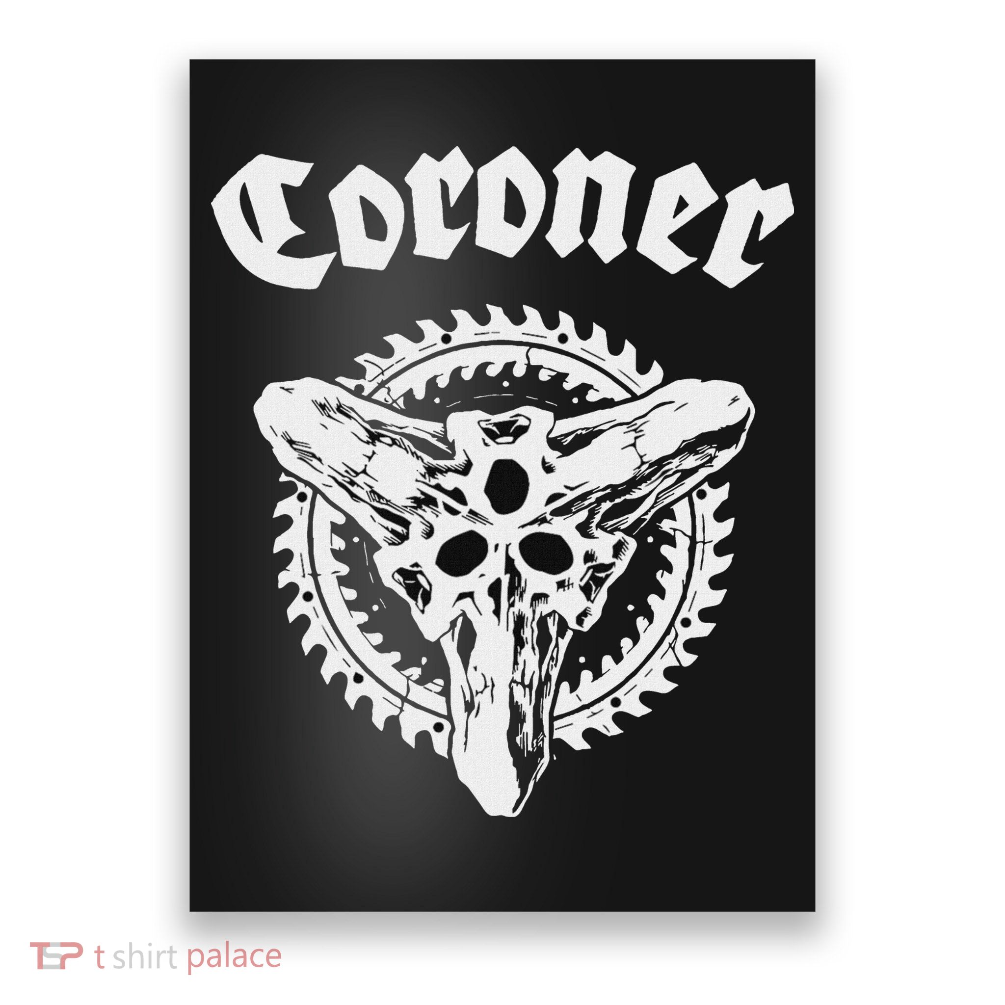 Coroner Band  Small Black Poster