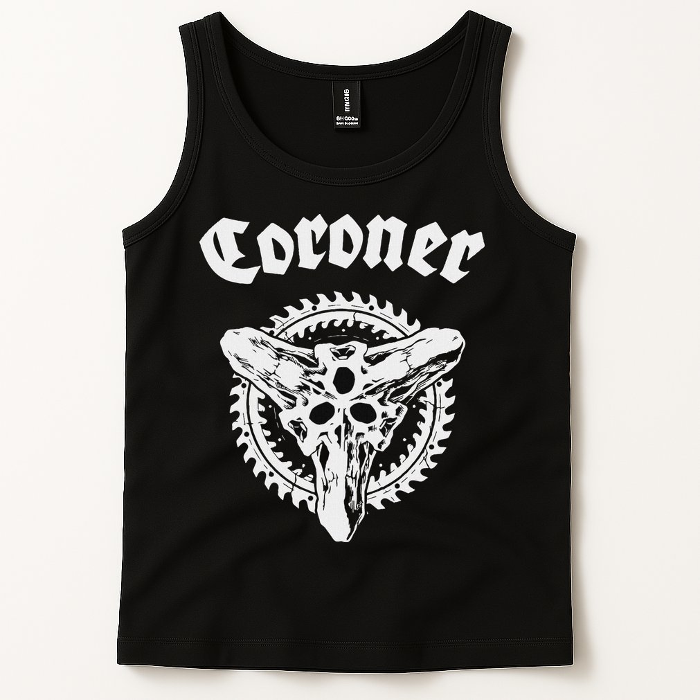 Coroner Band  Small Black Tank Top