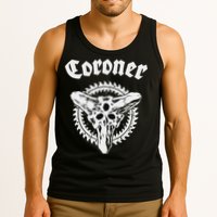 Coroner Band  Small Black Tank Top