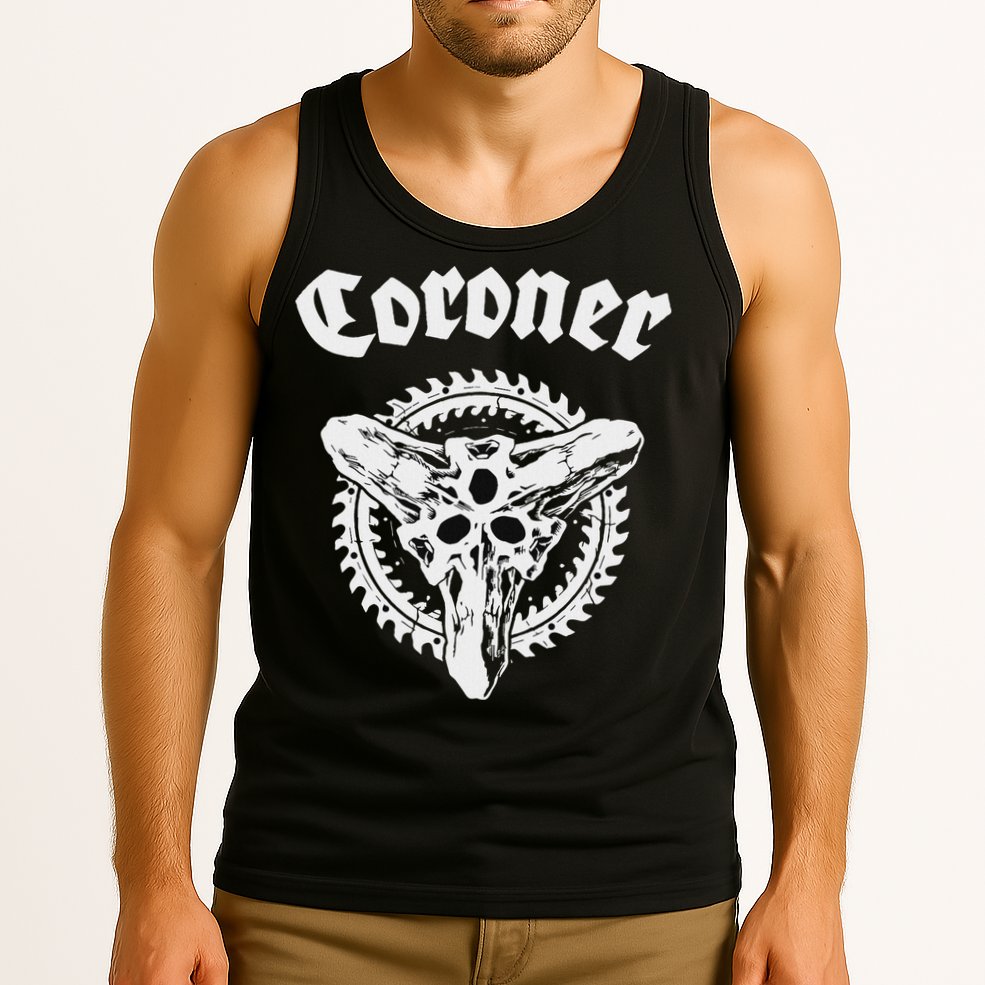 Coroner Band  Small Black Tank Top