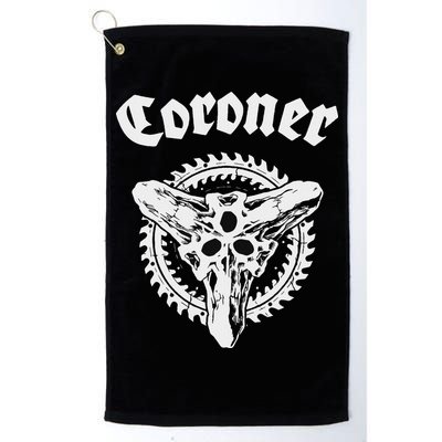 Coroner Band  Small Black Golf Towel
