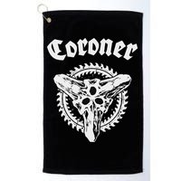 Coroner Band  Small Black Golf Towel