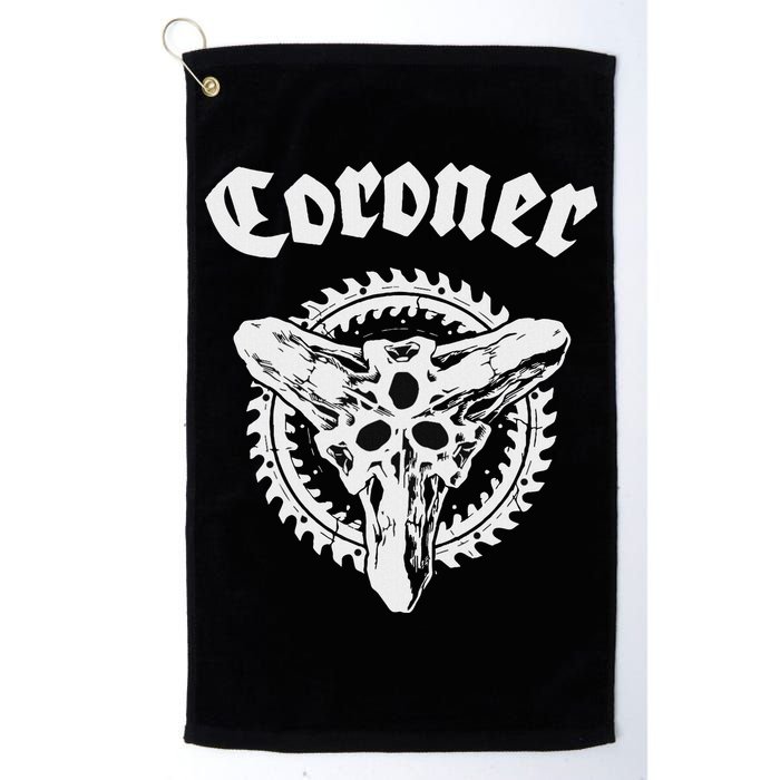 Coroner Band  Small Black Golf Towel
