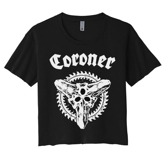 Coroner Band  Small Black Crop Top