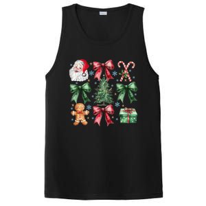 Coquette Bow Santa Christmas Tree Christmas Vibes Cool Gift PosiCharge Competitor Tank