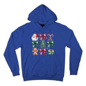 Coquette Bow Santa Christmas Tree Christmas Vibes Cool Gift Hoodie