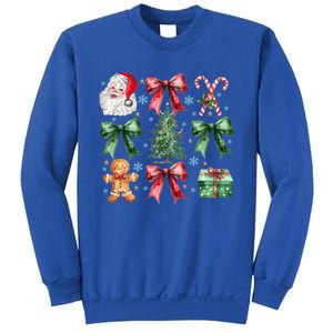 Coquette Bow Santa Christmas Tree Christmas Vibes Cool Gift Sweatshirt