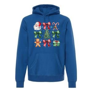 Coquette Bow Santa Christmas Tree Christmas Vibes Cool Gift Premium Hoodie