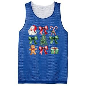 Coquette Bow Santa Christmas Tree Christmas Vibes Cool Gift Mesh Reversible Basketball Jersey Tank