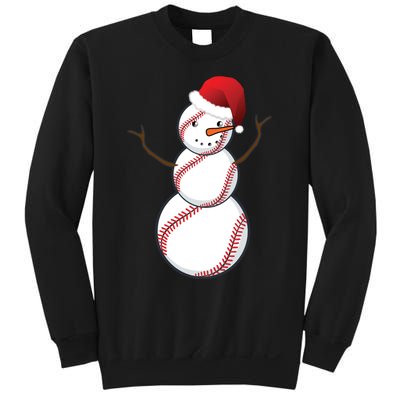 Christmas Baseball Snowman Sweatshirt