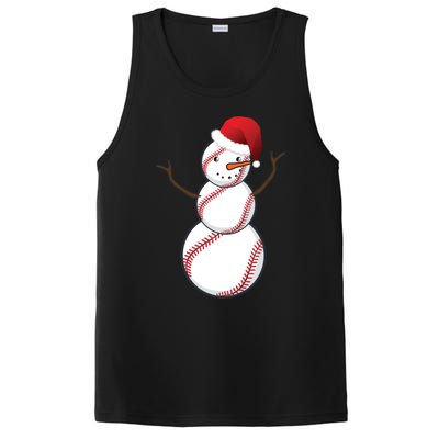 Christmas Baseball Snowman PosiCharge Competitor Tank