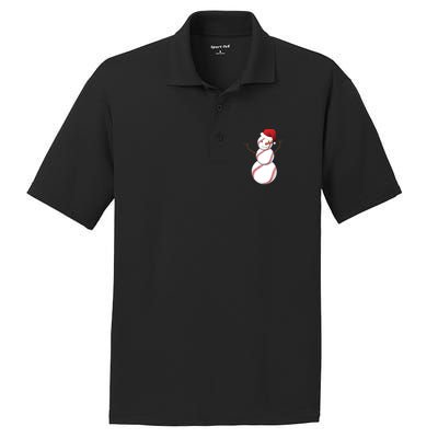 Christmas Baseball Snowman PosiCharge RacerMesh Polo