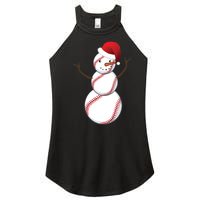 Christmas Baseball Snowman Women's Perfect Tri Rocker Tank