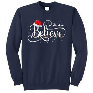 Christmas Believe Santa Claus Funny Family Matching Sweatshirt