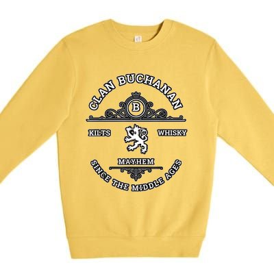 Clan Buchanan Scottish Kilt Highland Games Premium Crewneck Sweatshirt